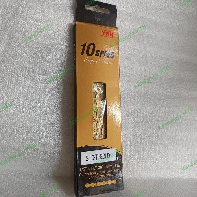 Rante - Rantai Sepeda - Chain YBN 10 Speed Gold