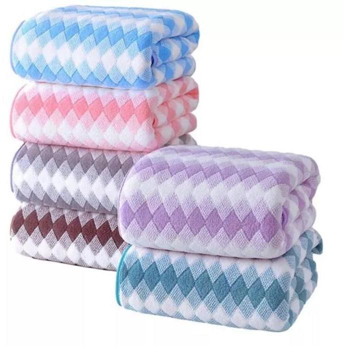 Handuk Microfiber Zigzag Towel Dewasa Perlengkapan Kamar Mandi