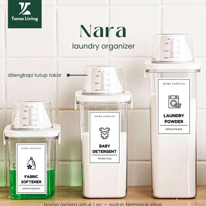 TAMA LIVING Nara Laundry Botol Refill Deterjen Laundry Organizer Botol Sabun Botol Refill Sabun