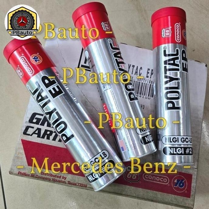 Gemuk Polytac EP Made in USA Conoco 76 Phillips 66 NLGI #2 / Polyurea Multipurpose Roda Chassis Lubr