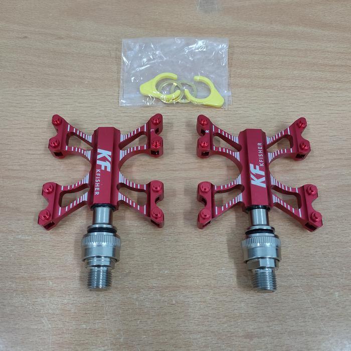 Pedal Quick Release Kfisher Bearing Premium Red Original Dan Terpercaya