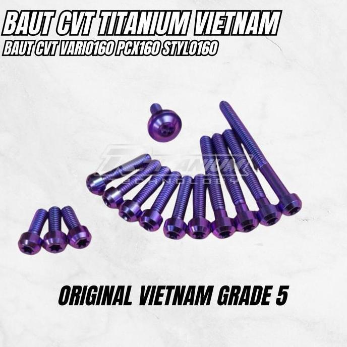 Baut Titanium Set Cvt Honda Beat Genio Vario160 Scoppy Vario 125 150 Titanium 13Pc Full Set Pnp