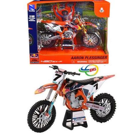 58363 - NEWRAY RED BULL KTM 450 SX-F DIRT BIKE MOTORCYCLE 1/12 #7 AARON PLESSINGER A2158