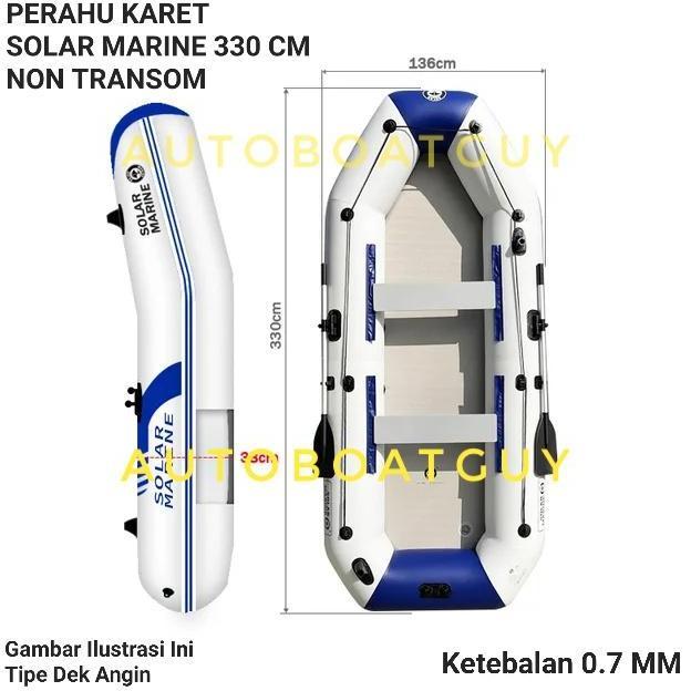 Perahu Karet Mancing SOLAR MARINE 330 CM PVC Non Transom