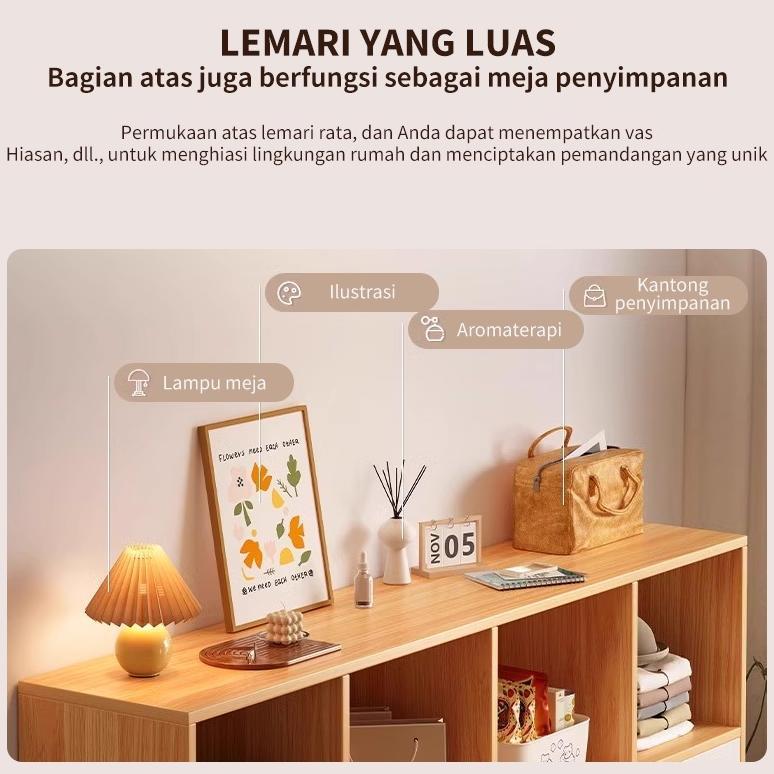 GARANSI COD lemari kabinet kayu Lemari Dapur Minimalis lemari lantai ruang tamu  lemari buku kayu te