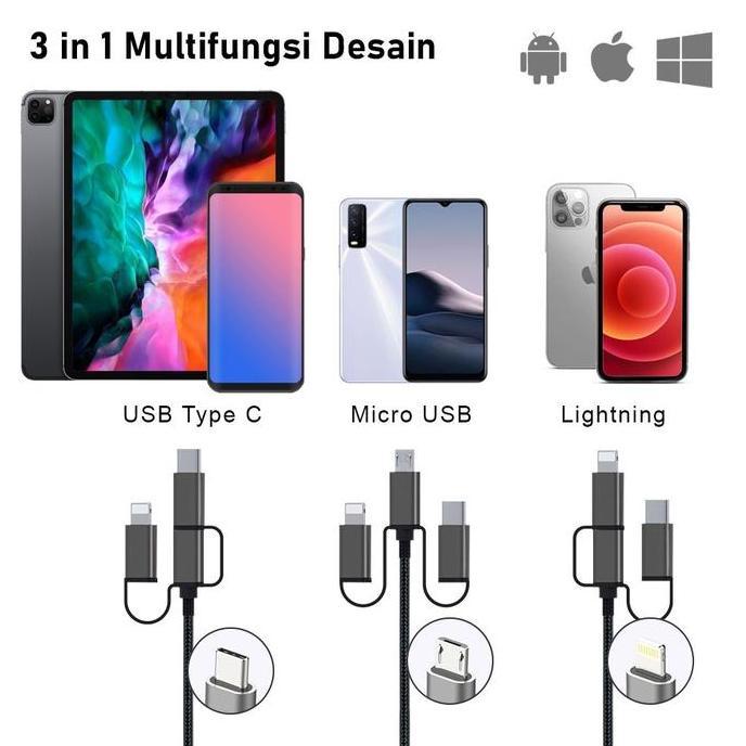 dongle hdmi px mha 130 kabel dongle hdmi px 3in1 untuk semua handphone Kabel HDMI To Type C Micro Li