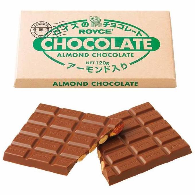 Royce - Chocolate Bar - Almond - Coklat Batang Snacks - 120Gr