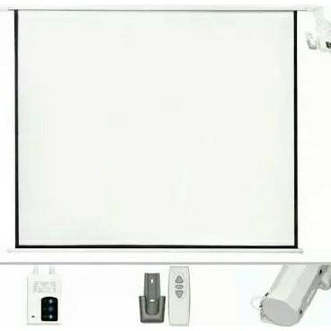 Screen Proyektor Motorized 84"/ Layar Proyektor Otomatis 84" (2,1)Mtr)