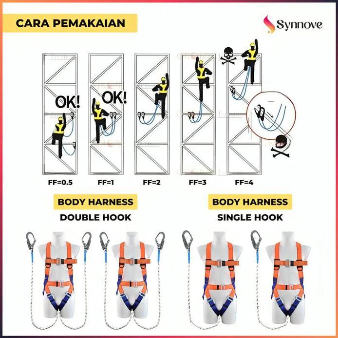 Body Harness Safety Climbing Full Body Harness Double Hook Sabuk Pengaman Safety Harness murah