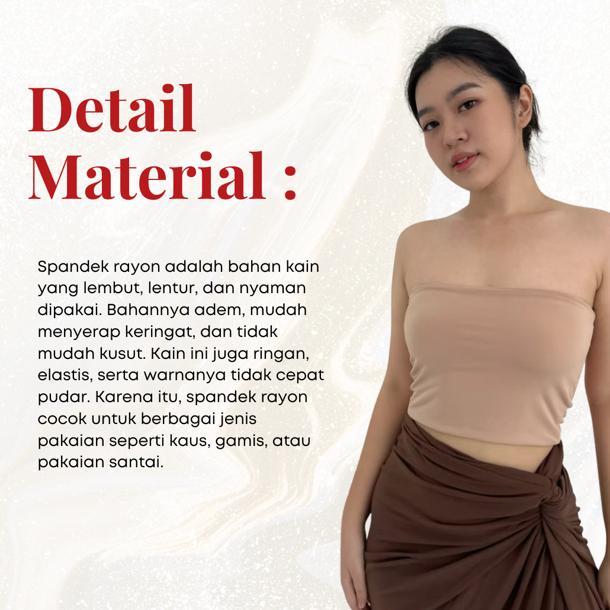 100% Aman Bosku Olshop - Tengtop Kemben Crop Tanpa Tali Bahan Spandek Halus Bisa Melar