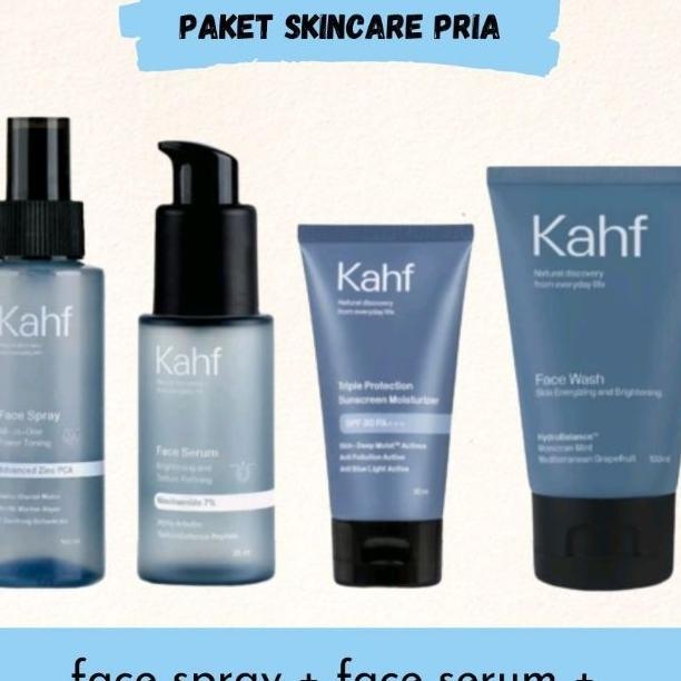 Kahf Paket Lengkap Skincare Pria Full Set | Skincare Kahf 1 Paket Lengkap