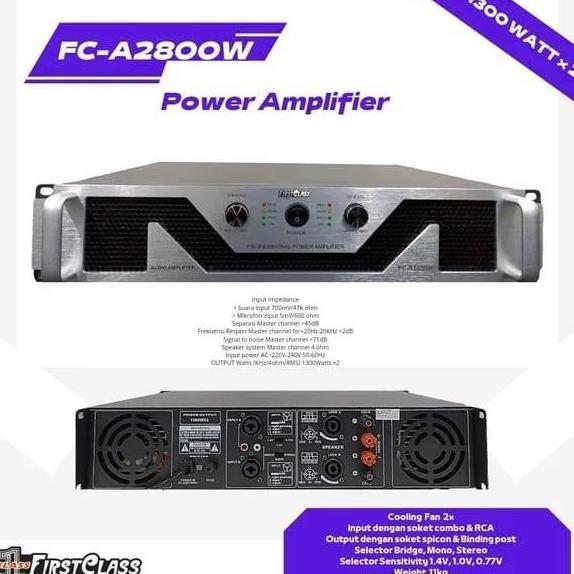 POWER AMPLIFIER FIRSTCLASS FCA2800W / FIRST CLASS FC A2800W NEW