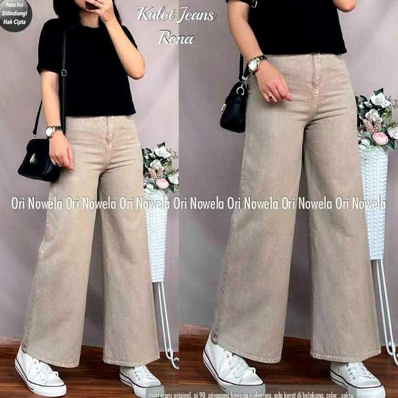 EXCLUSIVE AF HIGWAITSHIGH WAIST KULOT JEANS WANITA PREMIUM ASLI JEANS TEBAL