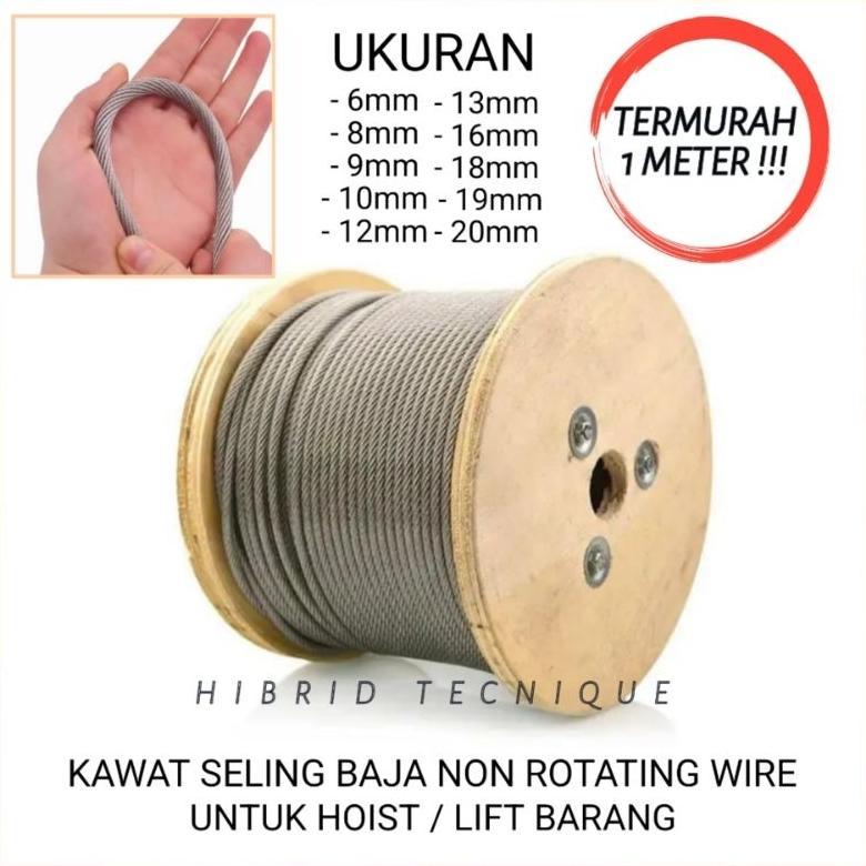 Kawat Seling Non Rotating 6mm 8mm 9mm 10mm 12mm 13mm 14mm 16mm 18mm 19mm Kawat  Seling Baja Hoist Li