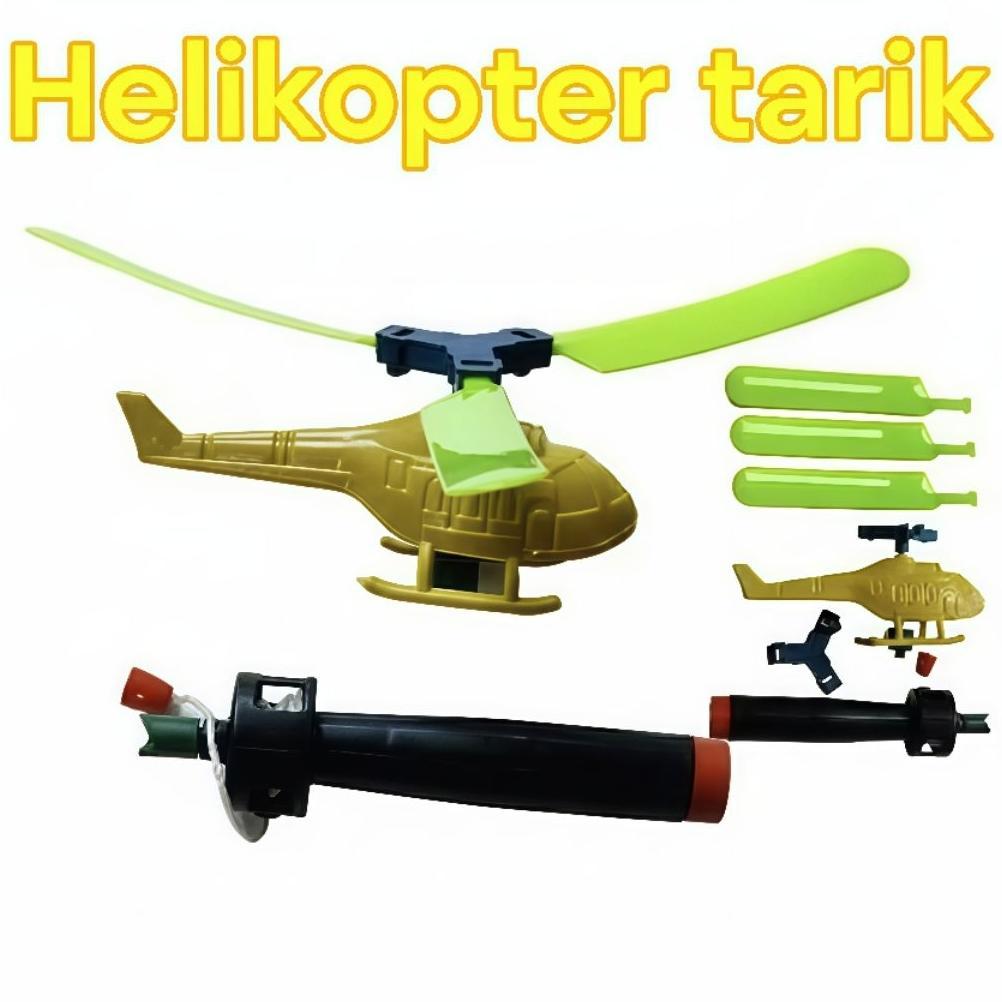 DISKON 1 Pcs Mainan Helikopter Tarik Mainan Pesawat Helikopter Tarik 2026