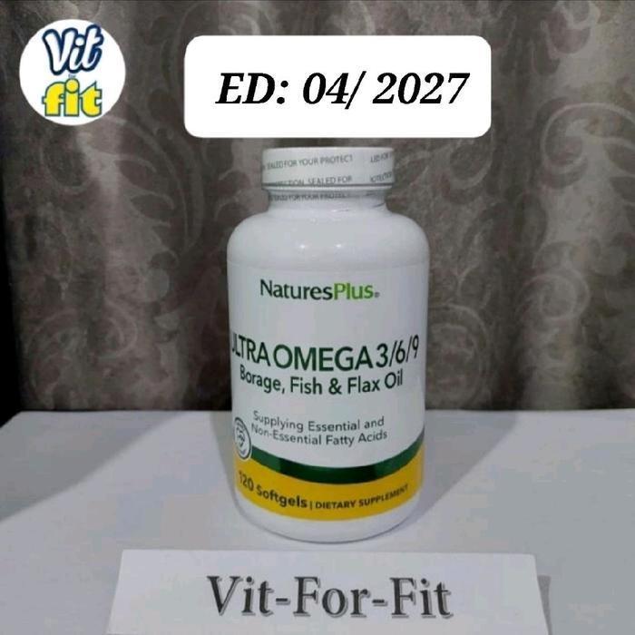 Natures Plus Ultra Omega 3/6/9 - 120 softgels || Omega 3 6 9