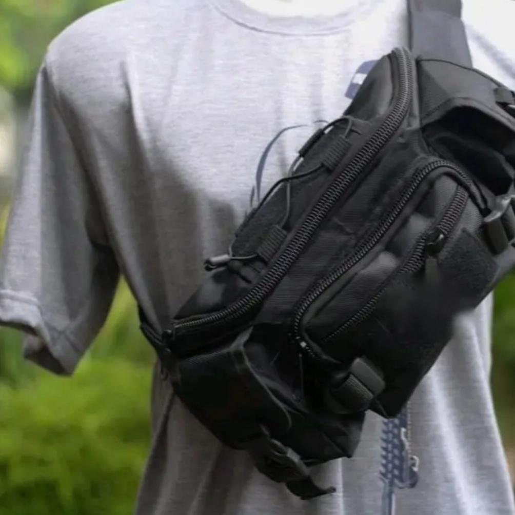 NEW DEALS Waistbag Pria Tactical Army Tas Pria Tas Dada bisa COD
