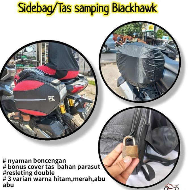 Tas Motor Blackhawk Bagasi Box Samping Nmax Tmax Xmax Lexi Aerox Pcx #Gratisongkir Original