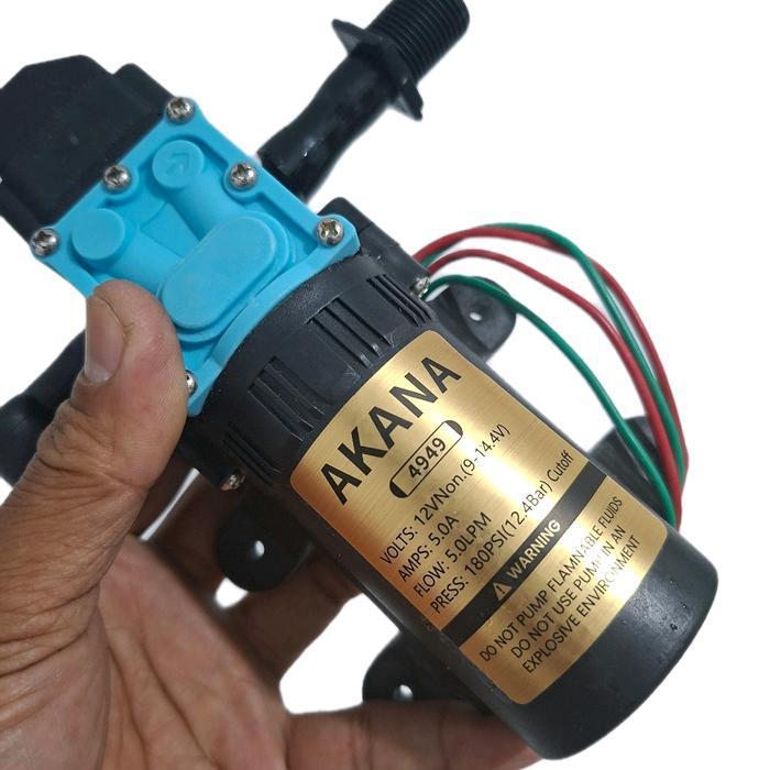 Dinamo Sprayer Pompa DC 12V Terkencang Akana 180 psi socket - Socket dengan Konektor drat luar 18mm