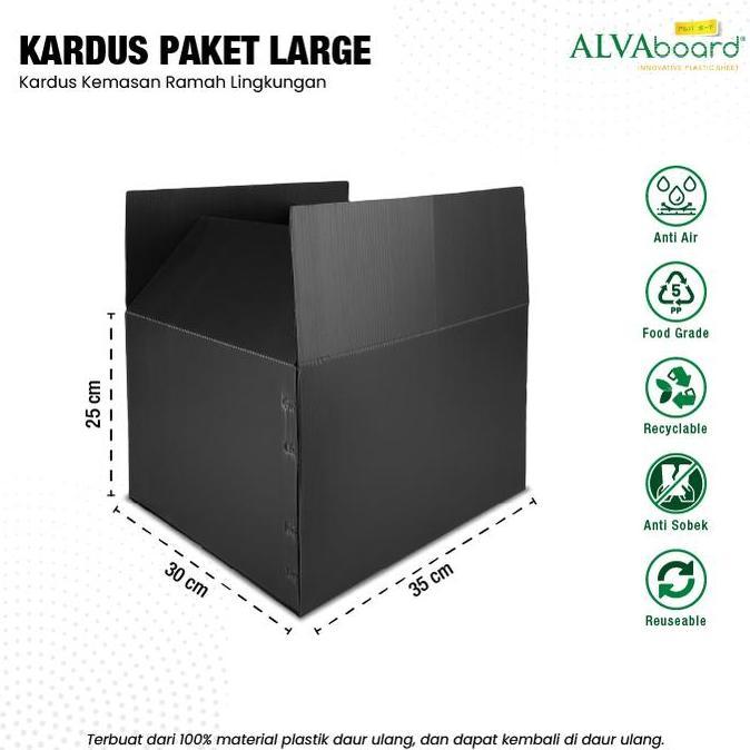 25 Pcs (Bundling) Kardus Paket ALVAboard Large Box Serbaguna Ukuran 35 x 30 x 25 cm (P x L x T)