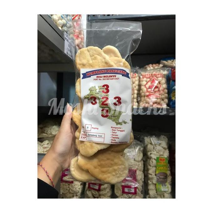 Ready Kemplang Panggang 323 Love isi 9 Asli Bangka / Kerupuk Bangka