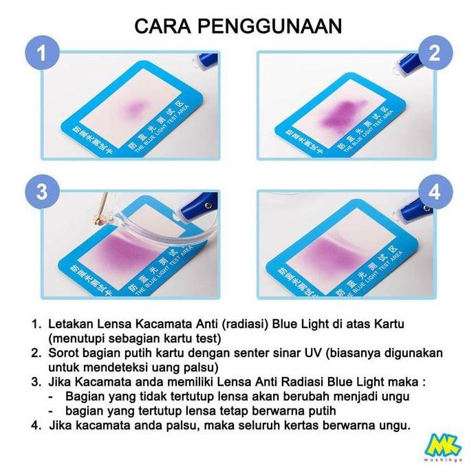 Kartu Test Kacamata Anti Radiasi Blue Light