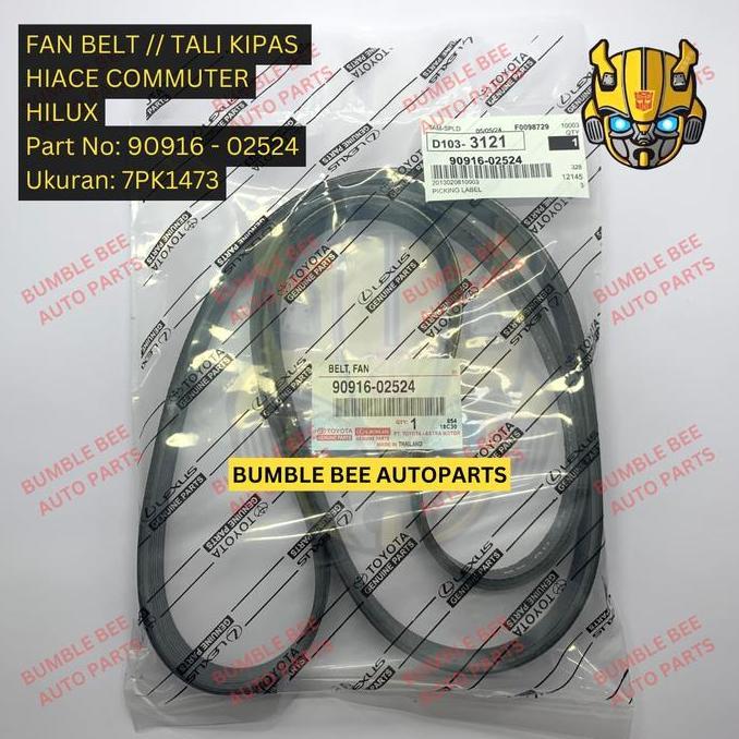 Promo.. Van Belt Fan Belt - 7Pk1473 - Hilux / Hiace 2013+ - 90916-02524 - V Belt - Tali Kipas - 7Pk 