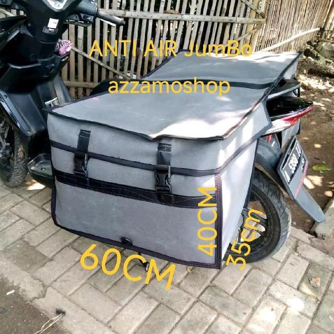 TOBOS KURIR JUMBO TEBAL TAS MOTOR TAS POS ANTI AIR KERANJANG PAKET SEPOON TUTUP JUMBO  MOTORCYCLE TA