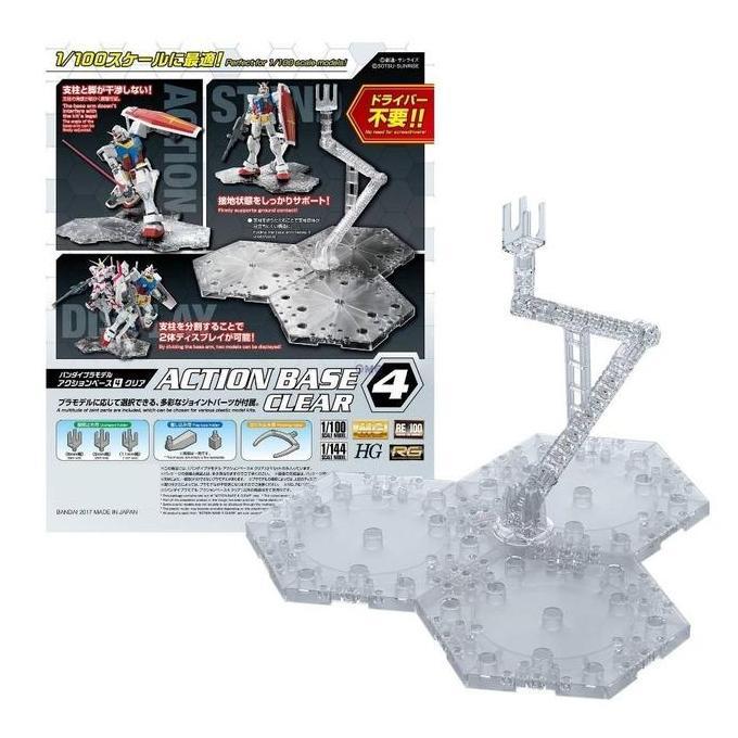 Ready stock Action Base 4 Clear Bandai