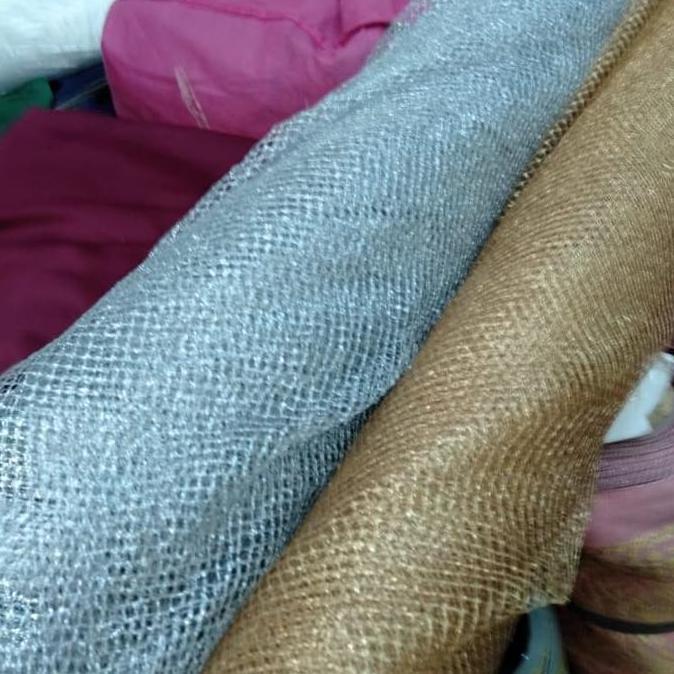 Kain Jaring Jala Metalic_Bahan Kain Jala