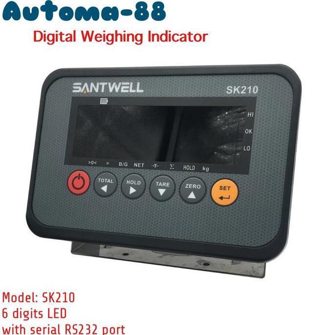 Original.. Digital Loadcell Load Cell Indicator Ac 220V Rs232 Santwell Sk-210