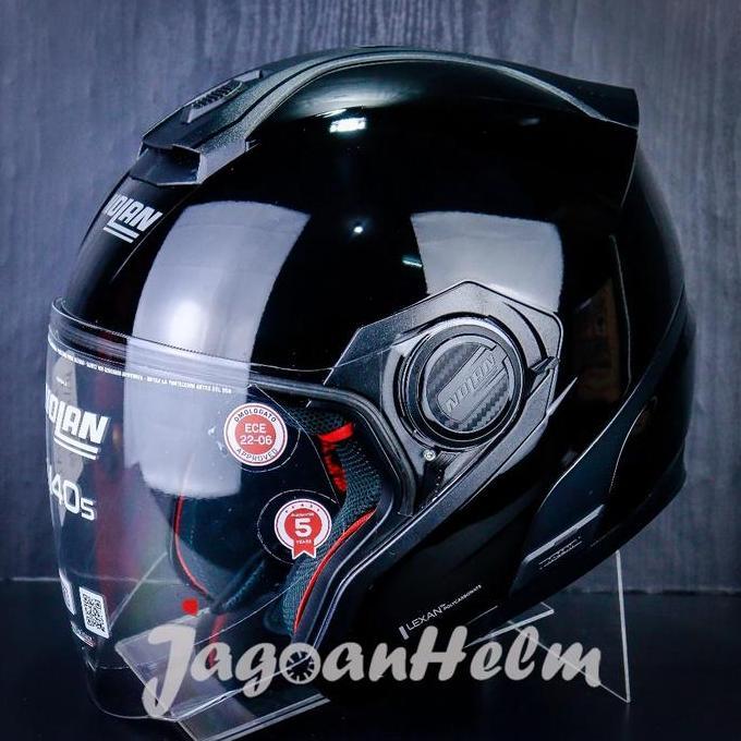 NOLAN HELM N405 CLASSICO 301 | BLACK GLOSSY | N-405 DOUBLE VISOR - Motorcycle