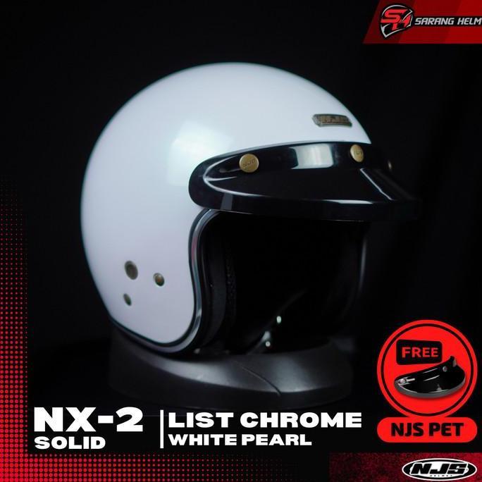 NJS NX-2 Solid List Chrome (FREE PET) - Helm Retro | NJS Retro | Helm Bogo | NJS Bogo | Bogo Polos |