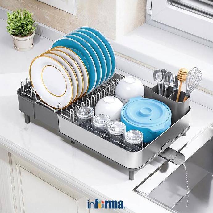 Informa Appetite Set 4 Pcs Raffa Perlengkapan Makan - Hijau Dinner Set Plate Aesthetic Eating Utensi