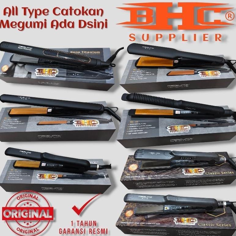 MEGUMI Catokan Rambut Original Pelurus Rambut Hair Straightener Nano Titanium Nano Keramik Rebonding