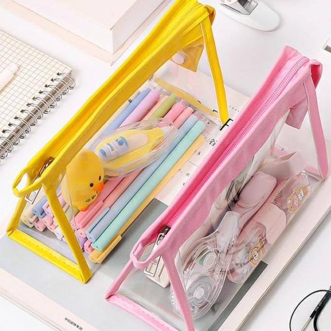 Trucco- Tempat Kotak Tepak Pensil Transparan Tas Make Up Kosmetik Pc0013