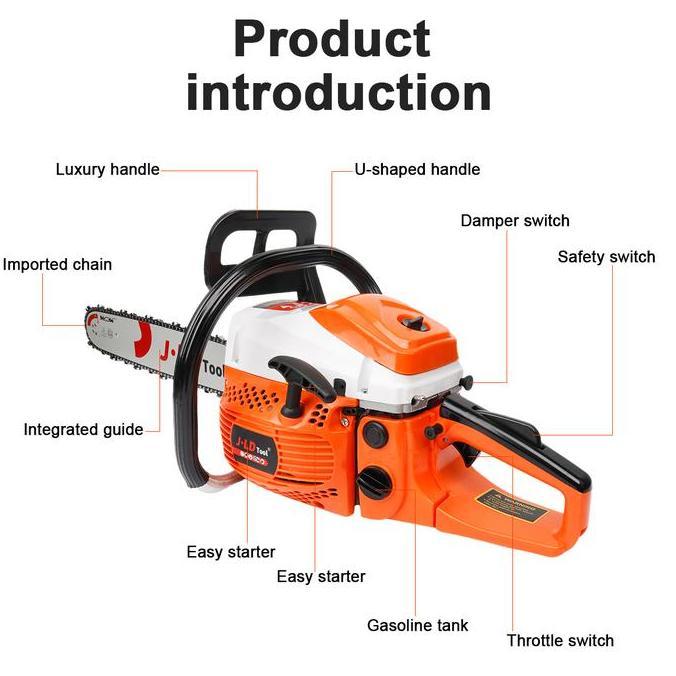 Jld  Gergaji Mesin Chainsaw 54.6Cc Mesinkayu Mesin 20Inch Pohon Kayu Kualitas Sinso Mini Potong 2 Ta