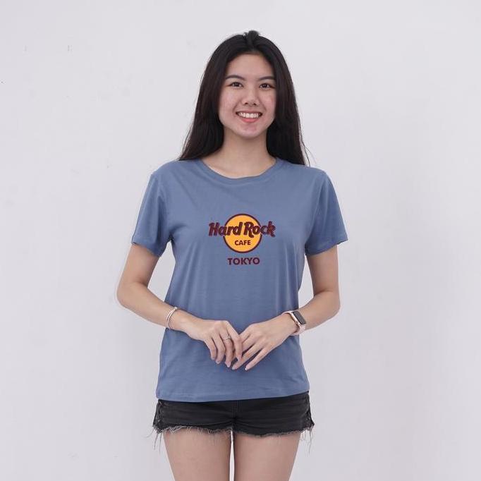 Rioren- Motif Baju Kaos Atasan Nita T-Shirt Motif Hard Rock Cafe Tokyo Estetik