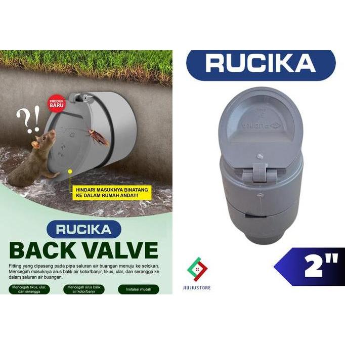 Gonew- Fluszo- Back Flow Valve " Tutup Antitikus Rucika Inch Back Flow " Rucika