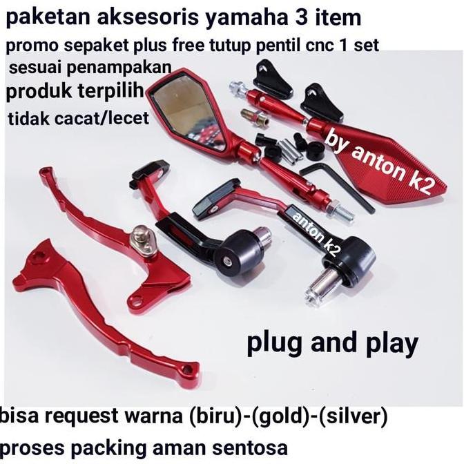 KACA SPION VARIASI MOTOR MIO FINO FI-MIO GT-MIO M3 SEPAKET 3 ITEM SIAP KIRIM