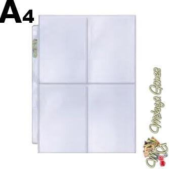 Promo Ultra Pro 4-Pocket A4 Platinum Page 3.5X5.25" 88X133Mm 3R Pc Sleeve Cod