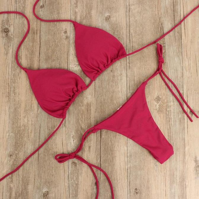 [NL] KUALITAS BAGUS BIKINI SET 1 SET CD PANTAI BERENANG POOL PARTY KOLOR BH DENGAN BUSA CUP BEACHWEA
