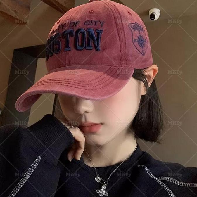 Chapu- Miffy Topi Baseball Boston Distro Vintage Topi Pria Nita Casual Streetwear