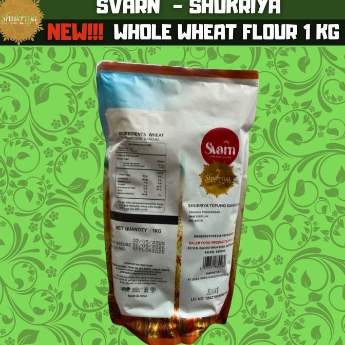 Ovo- Svarn - Shukriya 5 Kg Whole Wheat Flour (Tepung Gandum Utuh) Traditional Y Stone Ground (Chakki