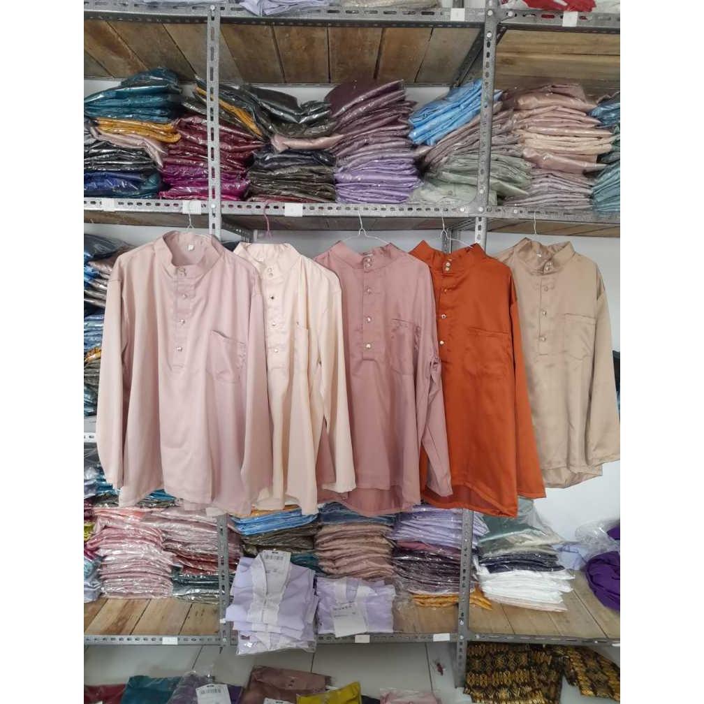 new 1 stell baju melayu teluk belanga pria trend warna 2024