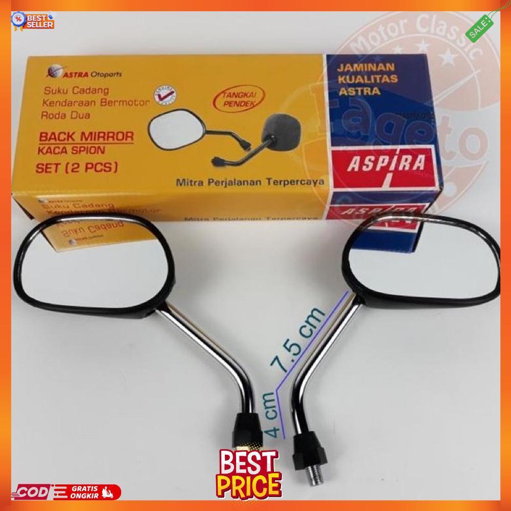 Spion Aspira Gagang Pendek Spion Honda Astrea Grand Legenda Impressa Supra Megapro Vario Prima Stars