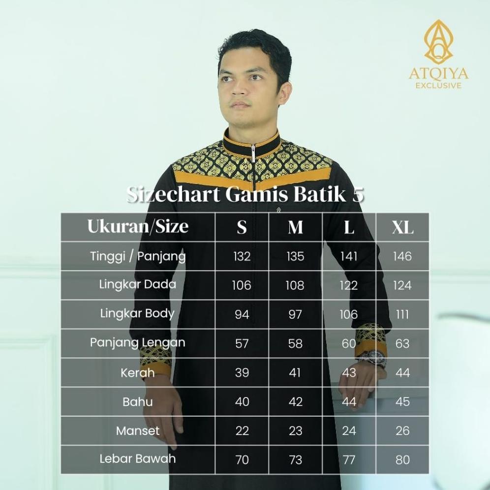 BESTPROMO Terlaris  GAMIS BATIK 2 , 5 , Azzam ATQIYA Exclusive untuk PRIA DEWASA / Jubah laki-laki l