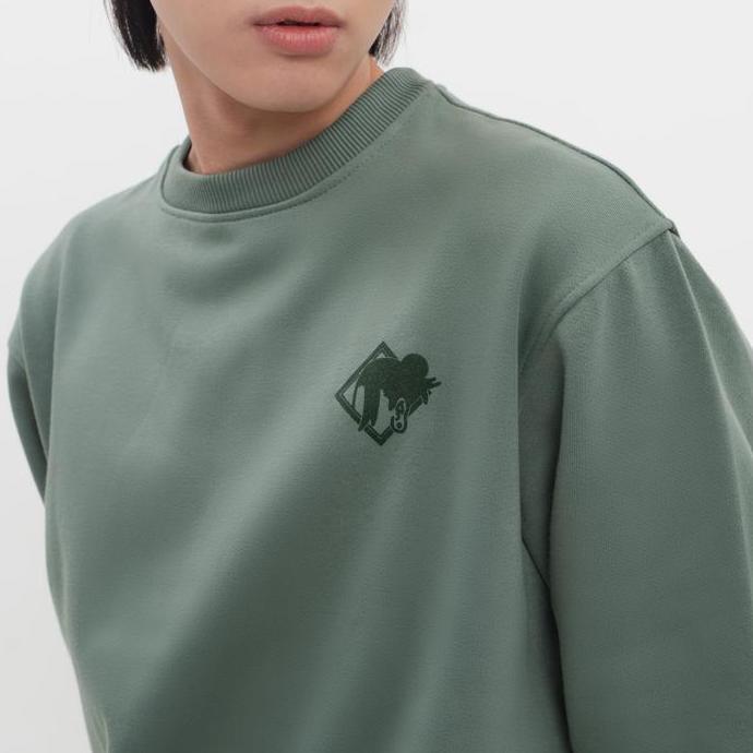 Bless- M231 - Jujutsu Kaisen Geto Crewneck Hijau 0498