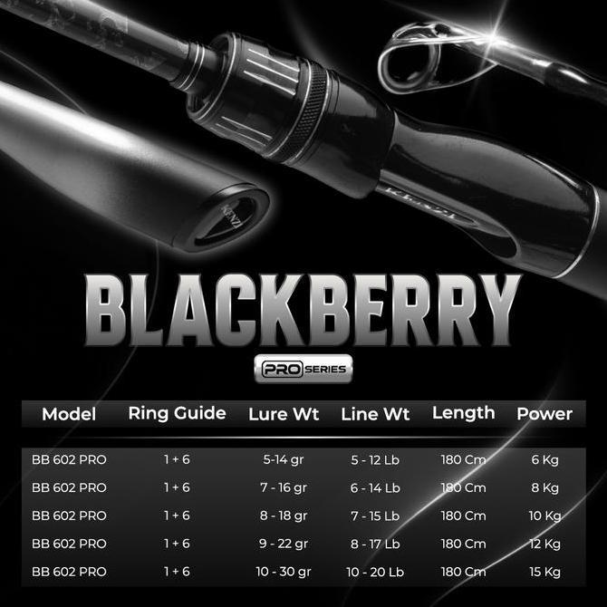 TERBARU - KENZI JORAN  BLACKBERRY PRO 602 SiC Guide Stainless Frame Anti Korosi Carbon Nano Solid Sp