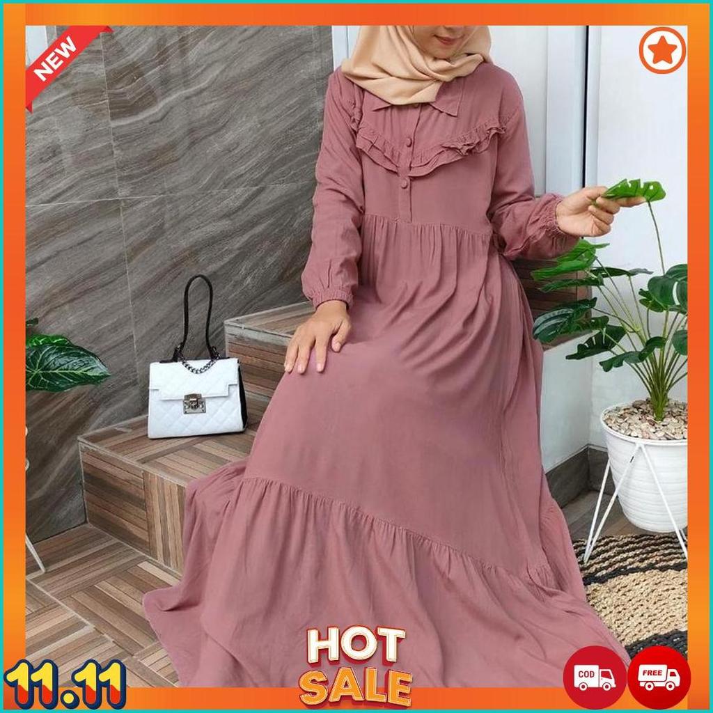 New Gamis Riska Rayon / Gamis Rayon Semi Twill / Gamis Rayon Polos [G4]